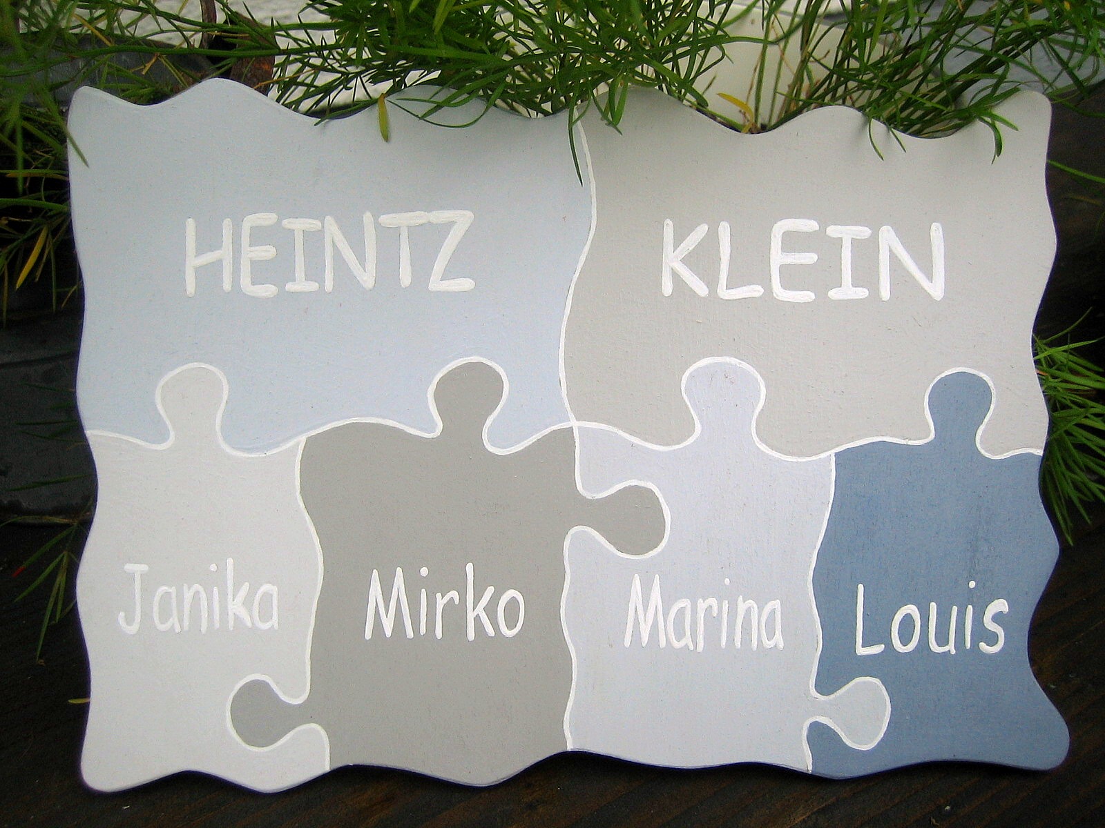 Türschild Patchworkfamilie Puzzle Türschild Patchworkfamilie Puzzle