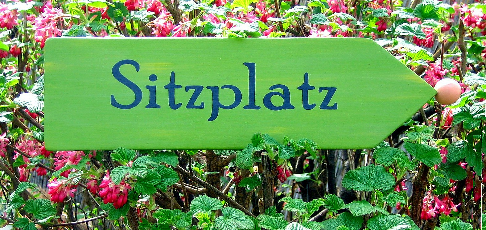 alt. Gartenschild Sitzplatz