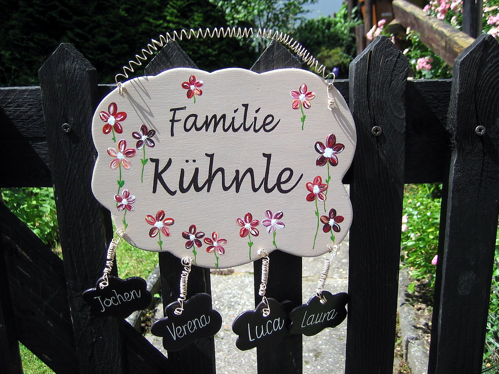 Familienschild mit wundervollen Blten