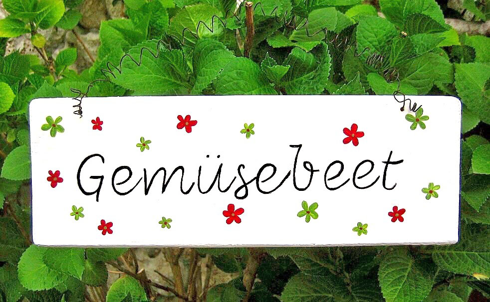 Gartenschild Gemsebeet