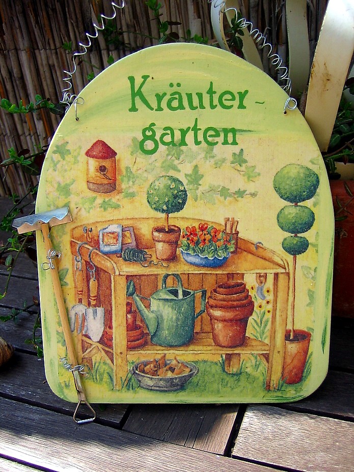 Gartenschild Zwergenland Krutergarten