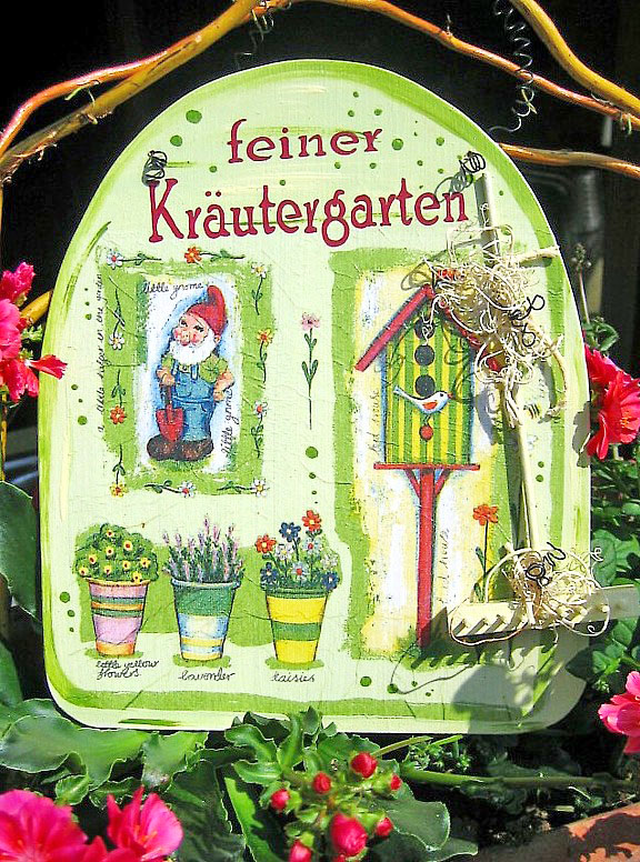 Gartenschild Zwergenland feiner Kräutergarten
