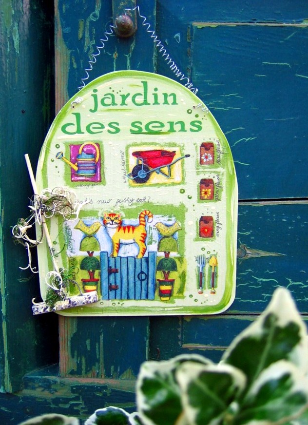 Gartenschild Zwergenland jardin des sens