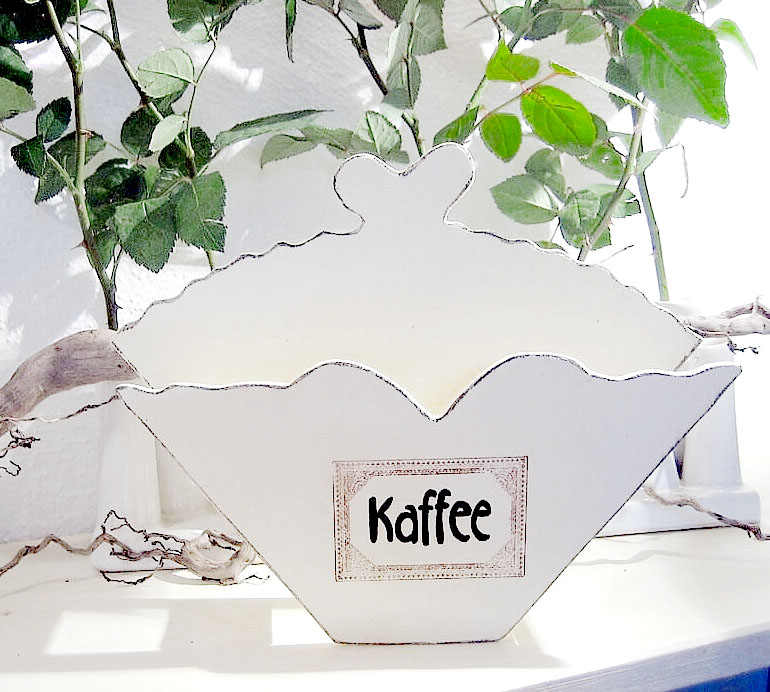 Kaffeefilterhalter shabby creme