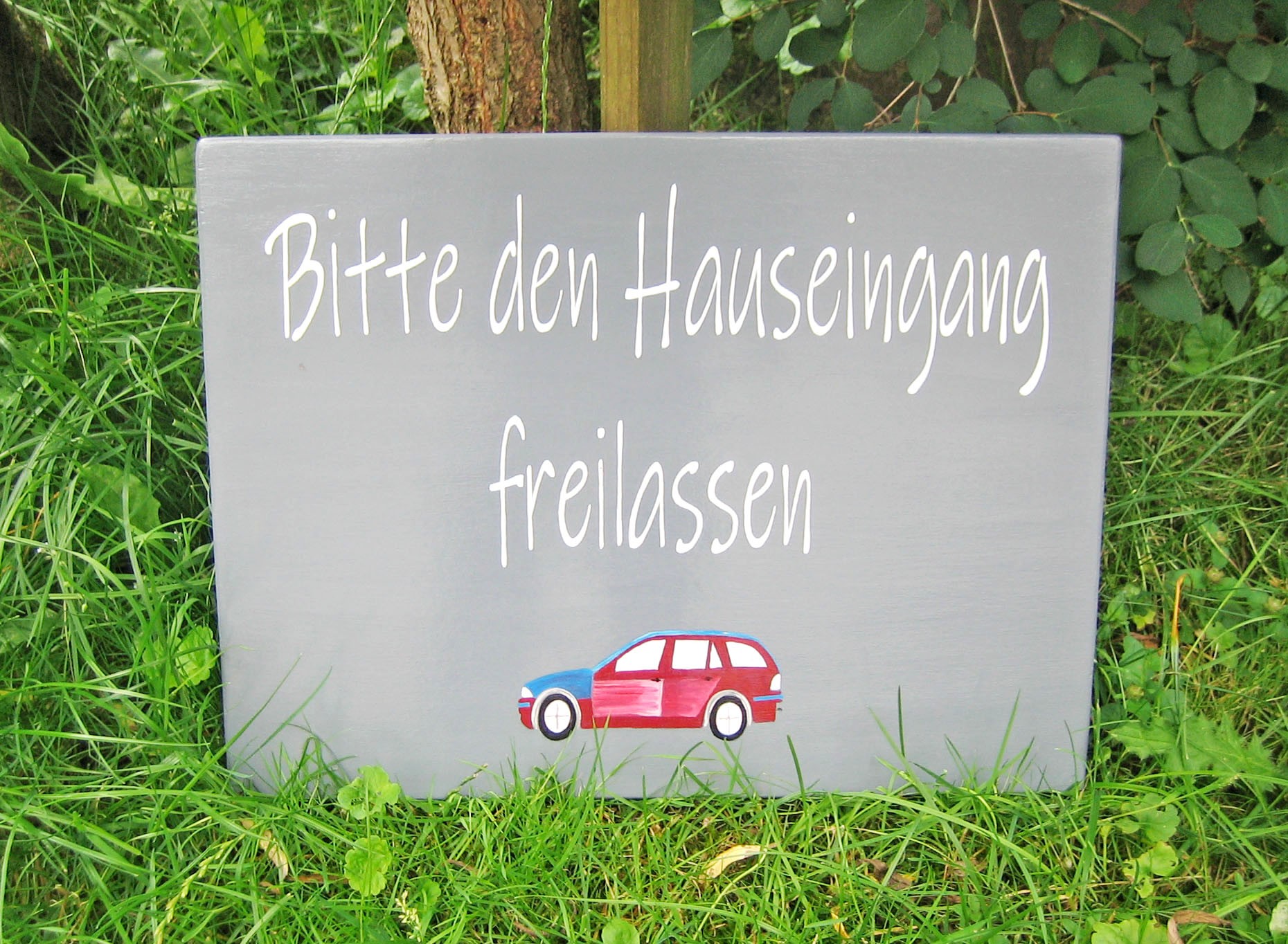 Schild Eingang bitte freihalten