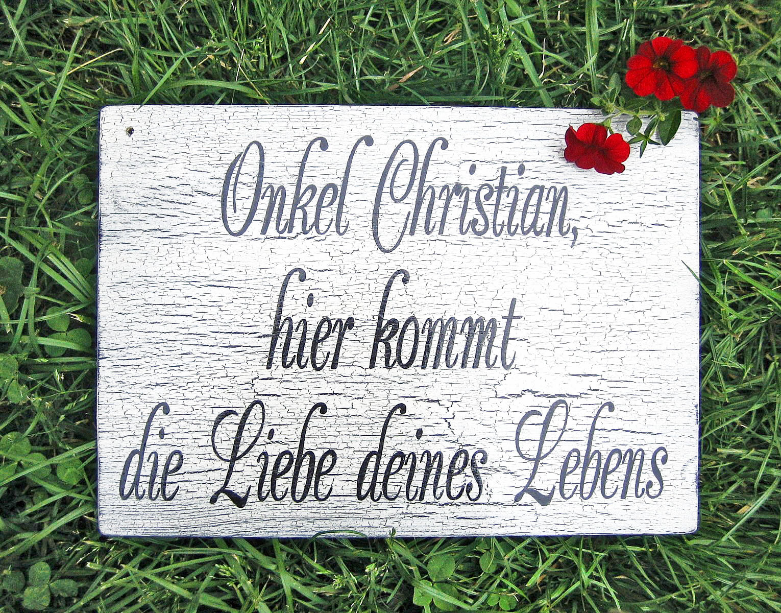 Schild Hochzeit mit Wunschtext