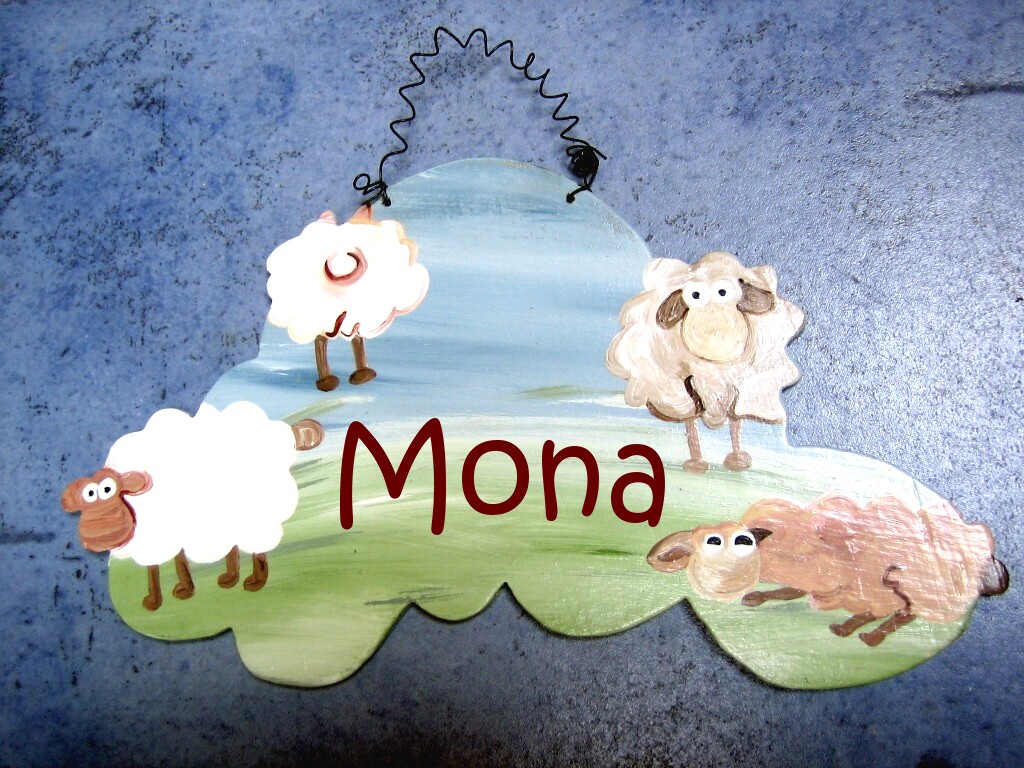 Trschild Baby Schfchen Wolke