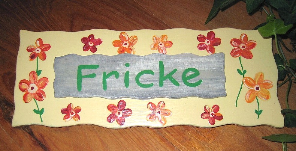 Trschild Blten Nostalgie gelb