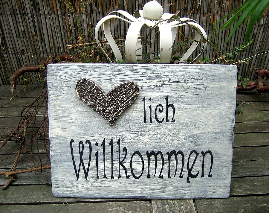 Trschild Herzlich Willkommen. ein Shabby Accessoire