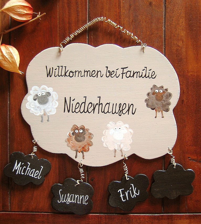 Trschild Patchworkfamilie Schfchen