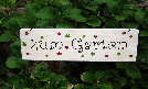 Gartenschild.zum Garten rot.grne.Blten