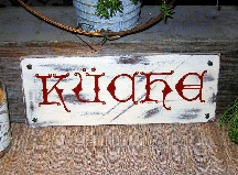 Trschild im Landhausdesign Kche