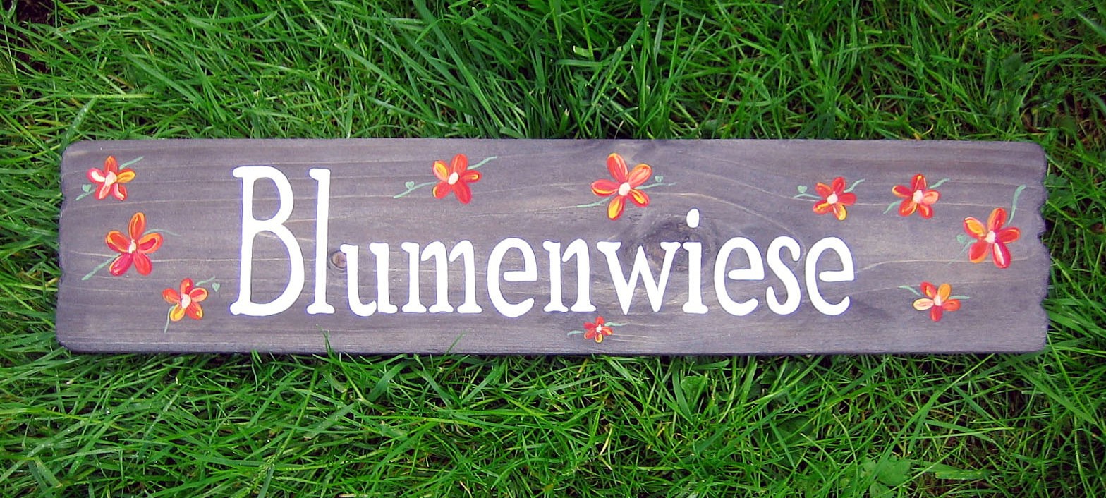 groes Gartenschild Blumenwiese